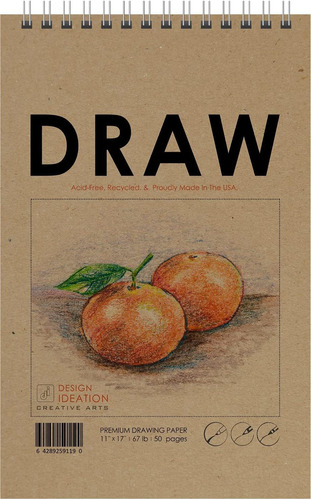 Drawing: Premium Paper Drawing Book For Pencil, Ink, Ma...