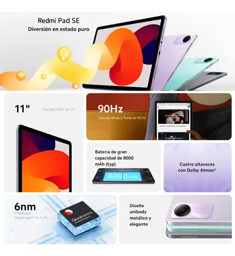 Xiaomi Redmi Pad Se 256gb/8gb, 8mpx, Gris + Buds 6 Play