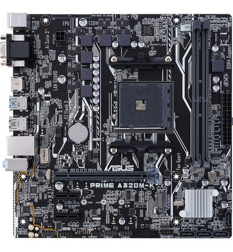 Placa Mãe Asus Prime A320m-k/br Am4 Ddr4 Bios Atualizada