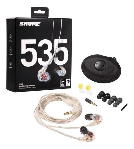 Audífonos In-ear Shure SE535-CL Transparentes Color Blanco