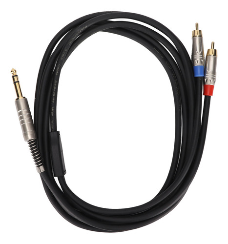 Cable Trs A Rca Doble De 1/4 Pulgadas, Conector Chapado En O
