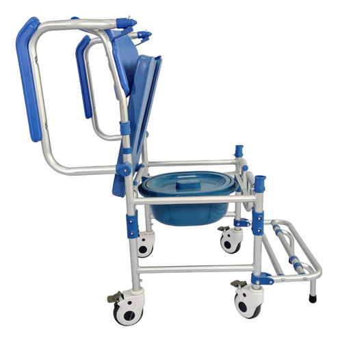 Silla Comodo Ducha De Lujo Aluminio Con Ruedas 100kg