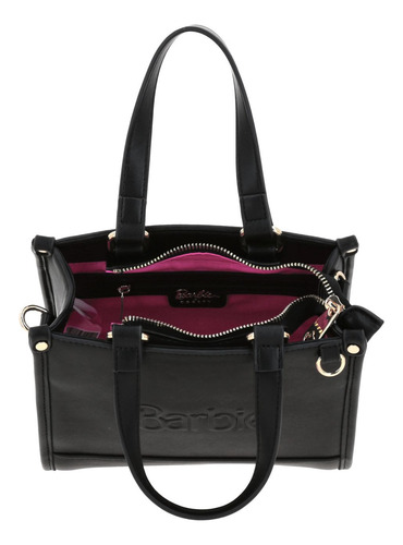 Bolso Satchel Barbie Gorett Chico Color Negro Isabella Mujer Negro Lisa Níquel Negro
