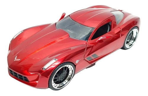 Corvette Stingray Concept 2009 Rojo Jada 1/24 Sin Caja