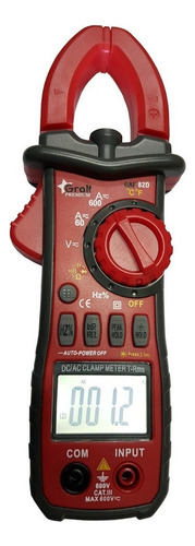 Pinza amperimétrica digital corriente alterna y continua Gralf GAF-82D 600A