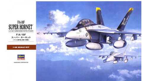 Hasegawa Avion Escala 1:48 F/a 18f Super Hornet 38x28 Cm