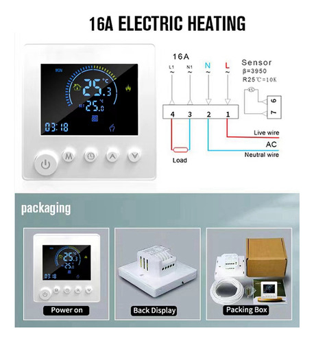 Termostato Controlador De Temperatura Tuya Wifi Water Electr