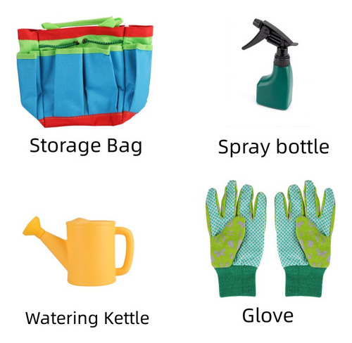 Juego De Herramientas De Jardinería Para Niños De 8 Piezas C