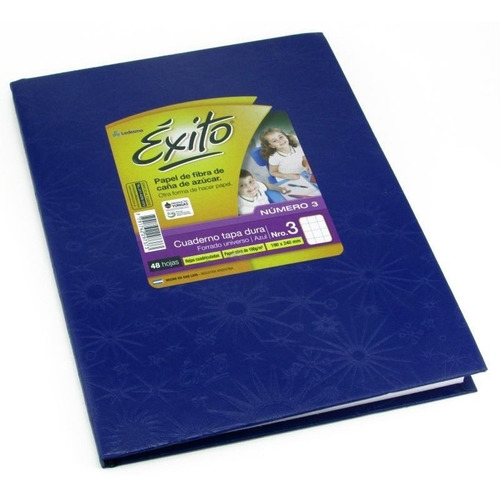 Cuaderno Exito N3 Universo T.dura 48 Hs Cuadriculado Azul X1