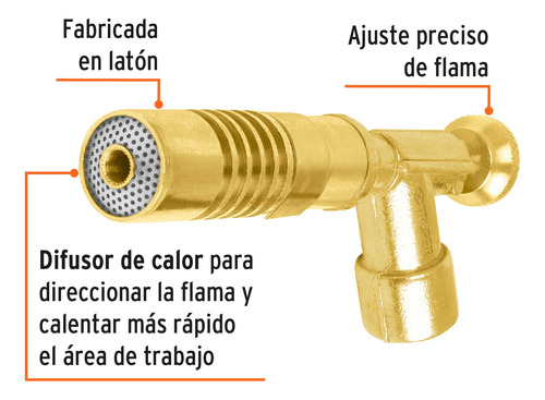 Boquilla Para Lata De Gas Con Válvula Roscada, Truper. 11925