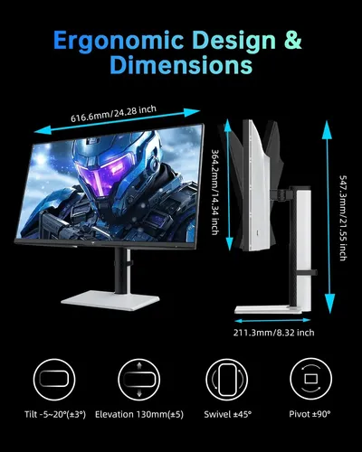 Monitor Gamer Ktc M27t6 27'' 2k 180hz Mini Led Branco | MercadoLivre