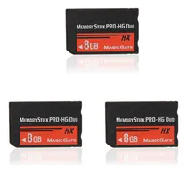 Comprar 3x Cartão Flash Memory Stick Ms Pro Duo De 8 Gb Para Cy-crys