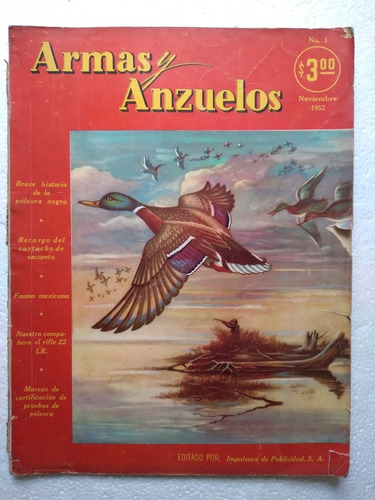Antigua Revista Mexicana Armas Y Anzuelos 1952 Caceria, Caza