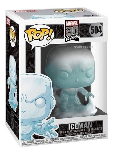 Funko Pop Marvel Iceman 504 Original 80 Aniver Scarlet Kids