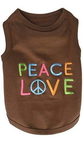 Ropa Para Mascotas Paz Amor Camiseta De Perro