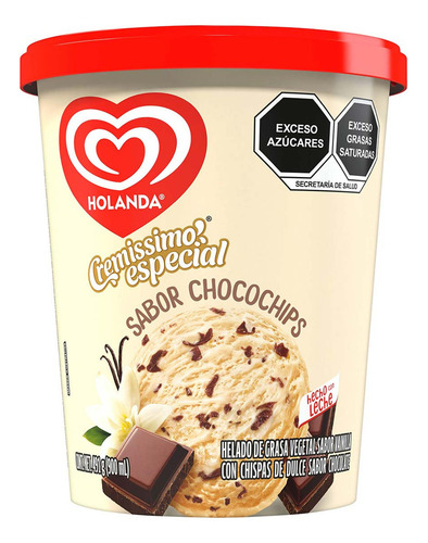 Helado Holanda Chocochips 900ml