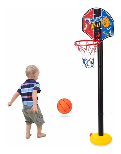 Aro Basket Con Tablero + Pelota Infantil 1.15mts Crazy Shop 