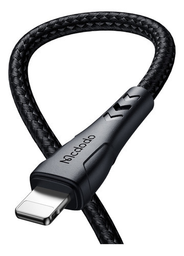 Imagen 8 de 9 de Cable Para iPhone Mcdodo Tipo C A Lightning Corto 20cm Negro