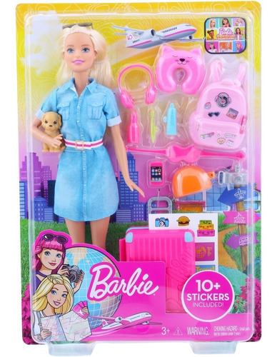 Barbie Vamos De Viaje Con Accesorios Mattel Fwv25