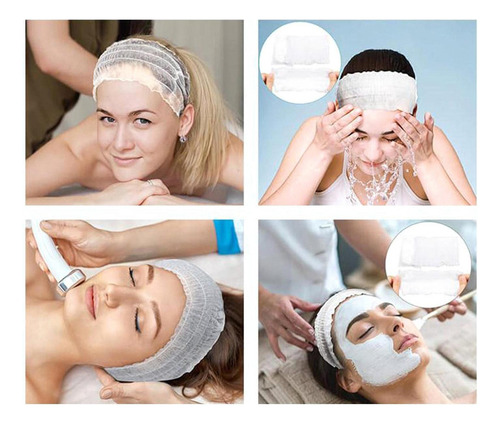 100 Diademas Desechables Para Spa, Diadema Elástica