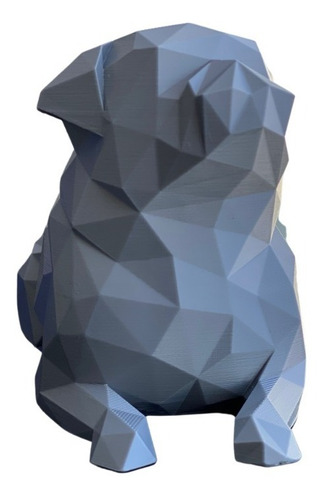 Pug Geométrico - (19cm) - Estatua Decorativa