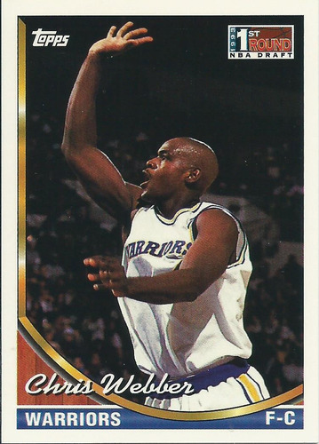 Barajita Chris Webber Rookie Card Topps 1993 #224 Warriors