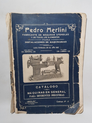 Antiguo Catálogo Pedro Merlini Fábrica Máquinas Mag 58034