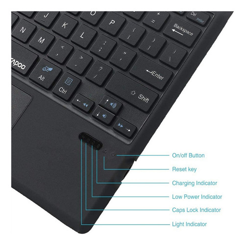 . Teclado Bluetooth Sem Fio Para Microsoft Surface Pro