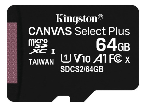 Micro Sd Kingston Canvas Select Plus 64gb