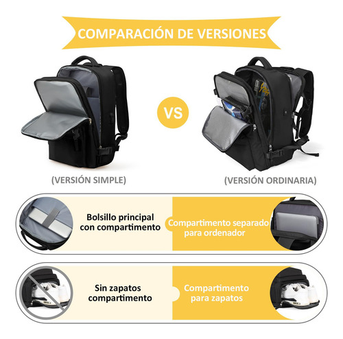 Mochila Viaje Genérica Large Travel Backpack Diseño Lisa 40l