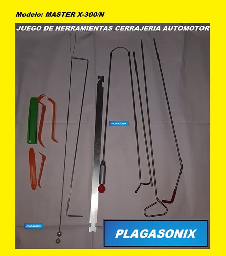 Imagen 4 de 10 de Ganzua Kit Profesional Cerrajeria Automotor Master X-300/n