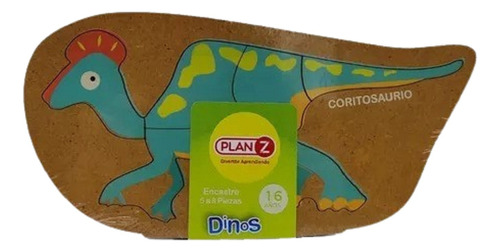 Rompecabezas Encastre Dinosaurios En Madera Plan Z Didáctico