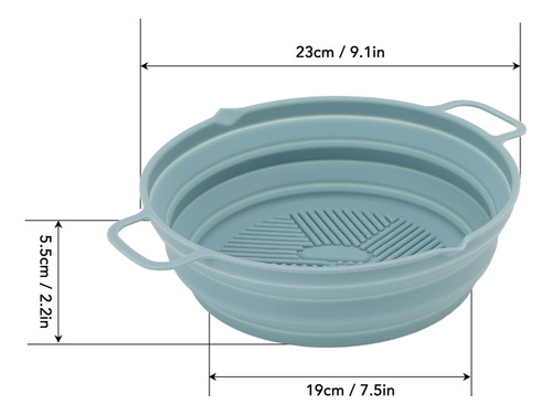 2 Uds Freidora Con Revestimiento De Silicona Olla Plegable