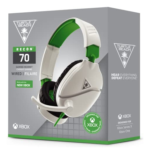 Audifonos Alambricos Turtle Beach Recon 70 Blanco, Verde Blanco/verde
