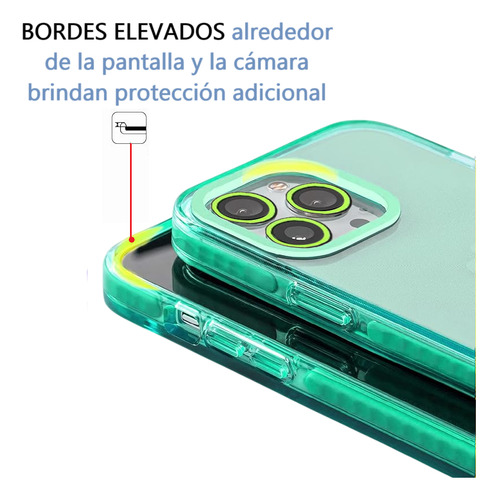Carcasa Neon Con Lentes Para iPhone 14 14 Pro 14 Pro Max