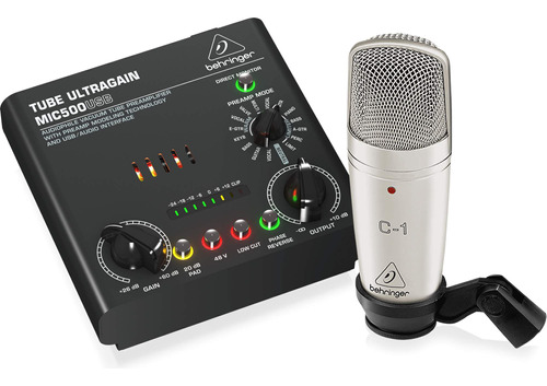 Kit Grabacion Behringer Voice Studio Interfaz Usb Mic500 C-1