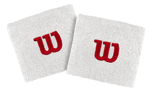 Par De Muñequeras Deportivas Wilson Blancas Absorbentes