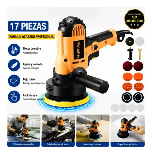 Pulidora MXGAA 700 W con kit de 17 piezas