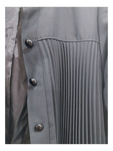 Tapado Negro Plisado De Diseno Largo Cuello Mao Forrado (Usado)
