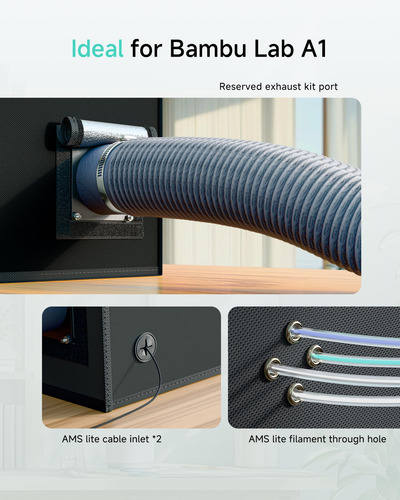 Gabinete De Impressora 3d Topcube Para Bambu Lab A1 Com Luz