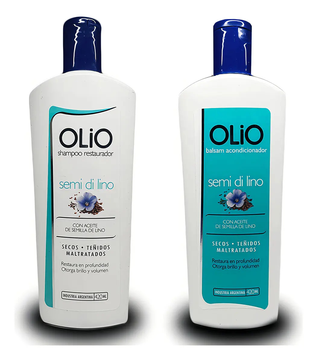 Kit Olio Aceite Semi Di Lino Shampoo + Acondicionador