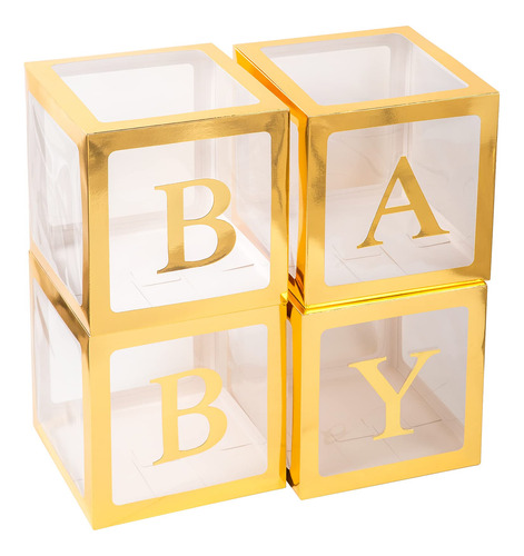 Cajas De Beb Con 30 Letras (a-z+beb) Para Baby Shower, Cajas