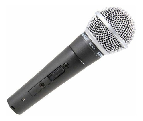 Microfone Shure SM SM58S Dinâmico Cardioide cor preto