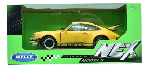 Porsche 911 Turbo 1974 Amarillo Escala 1:24 Welly Nex