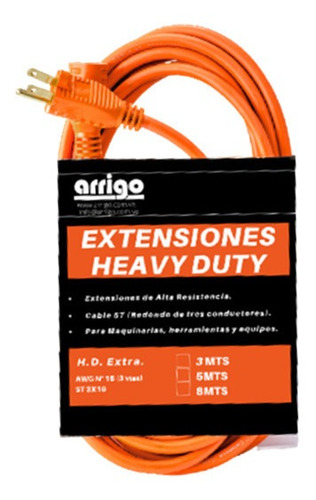 Extension Hd Naranja 1 Toma Hembra 3 Metros 7604 Arrigo Xavi