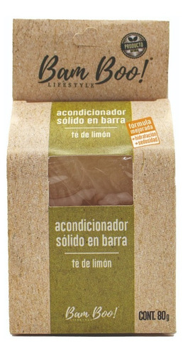 Imagen 2 de 5 de Acondicionador Sólido Té Limón 80 G Bam Boo! Lifestyle