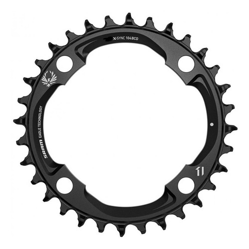 Coroa Sram Xx1 Eagle 12v Cring X-sync 2 Black 34d - Bcd 104