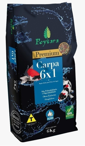 Ração P/carpas Sticks Premium Mix 6x1 -6kg