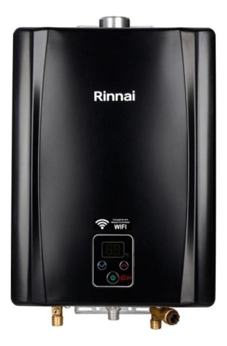 Aquecedor A Gás Digital 21l e211 Black Glp Rinnai Cor Preto 127V/220V