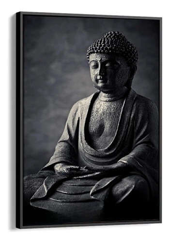 Quadro Estátua Buda Religiosa Tela Canvas 40x60 Sem Moldura